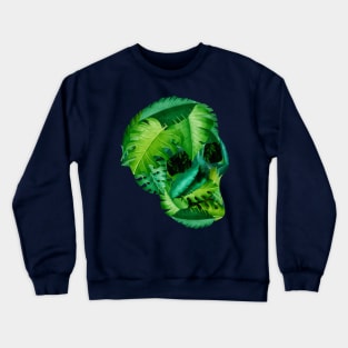 Plant Phrenology Skull - forgotten foliage Crewneck Sweatshirt